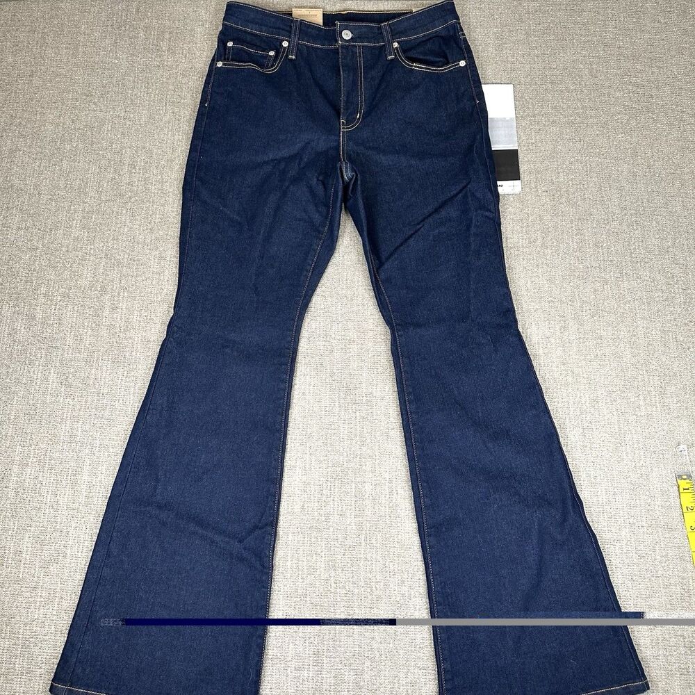 Levi's 726 High Rise & Slim Fit Light Blue Flare Leg Jeans 29x32 New NWT Denim